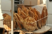 Fresh bread at Bourganeuf market