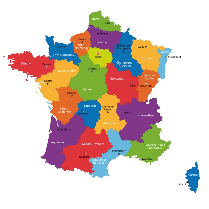 Different Regions Of France