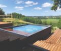 The self-supporting construction of reinforced concrete pools offers flexibility