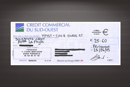 How to write a French cheque