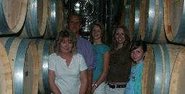 Cowderoy family in winery