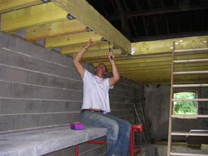 Barn Conversion laying the 2nd floor