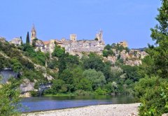 Aigueze and the Ardeche river